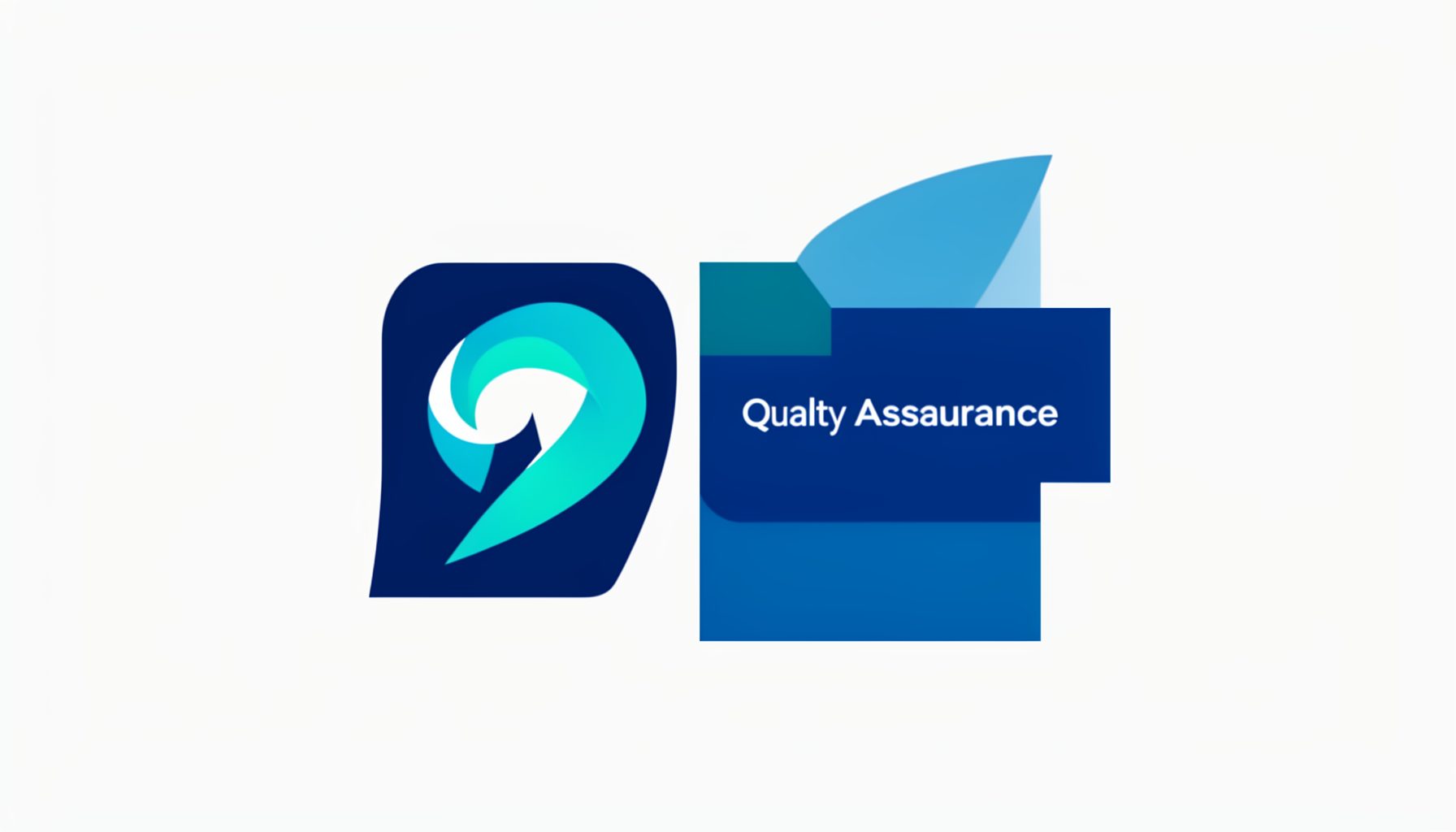 Partner logo placeholder in navy and teal, representing quality assurance
